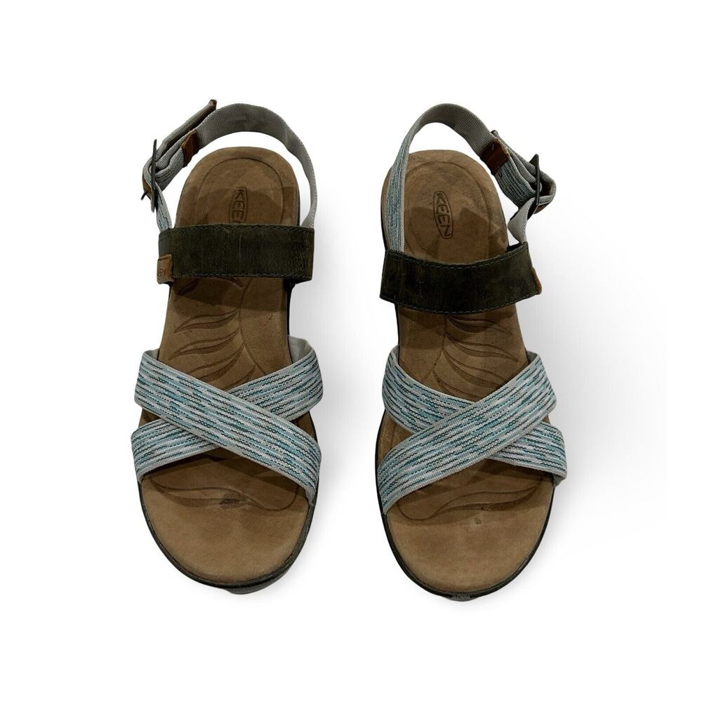 Keen Skyline Slingback Wedge Sandals Womens Size 8.5 Aqua Green Comfort Shoe - Picture 4 of 8